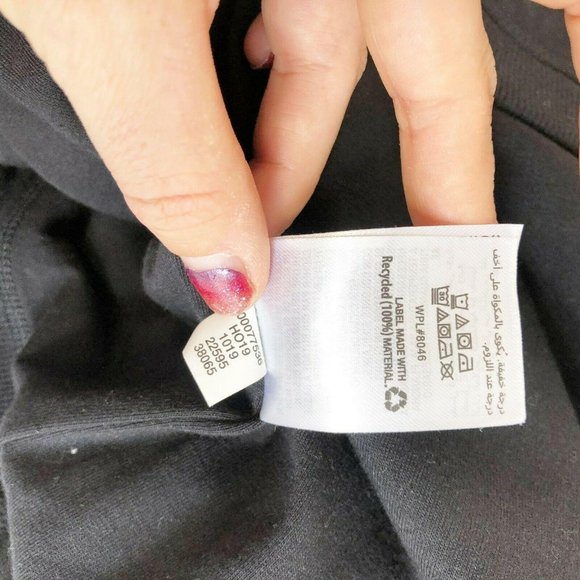 Ideology Snap Front Wrap Sweatshirt M Black Long - Picture 6 of 10